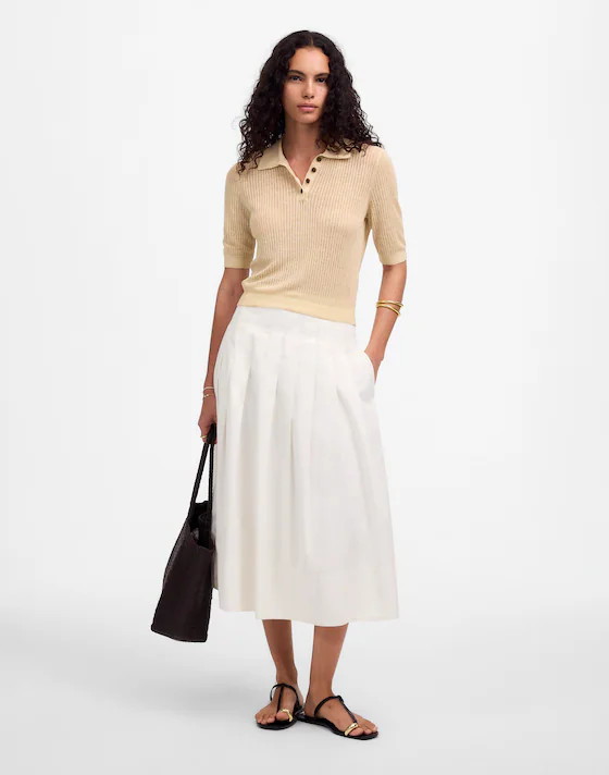 Short-Sleeve Polo Sweater Tee | Madewell