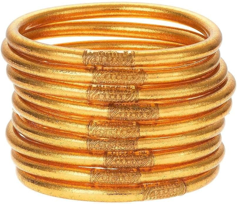 BuDhaGirl Gold All Weather Bangles (AWB) - Serenity Prayer | Amazon (US)