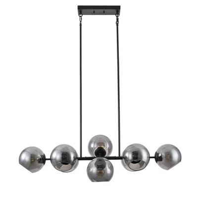 8-Smoke gray dimmable glass pendant light | Wayfair North America