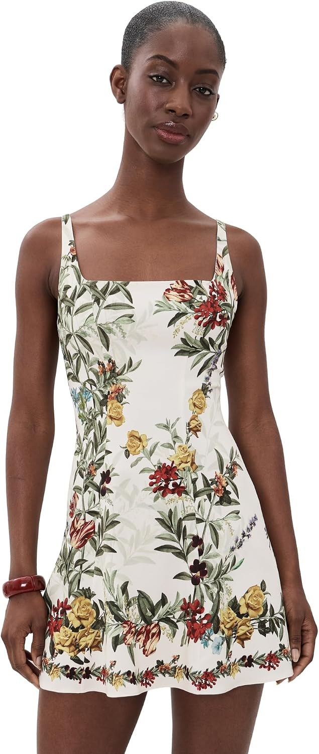 alice + olivia Women's Julia Scoop Neck Mini Dress | Amazon (US)