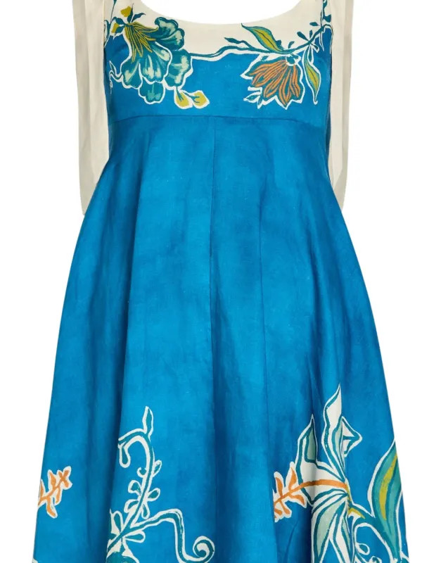 ALEMAIS Luda floral-print Maxi Dress | Blue | FARFETCH | Farfetch Global