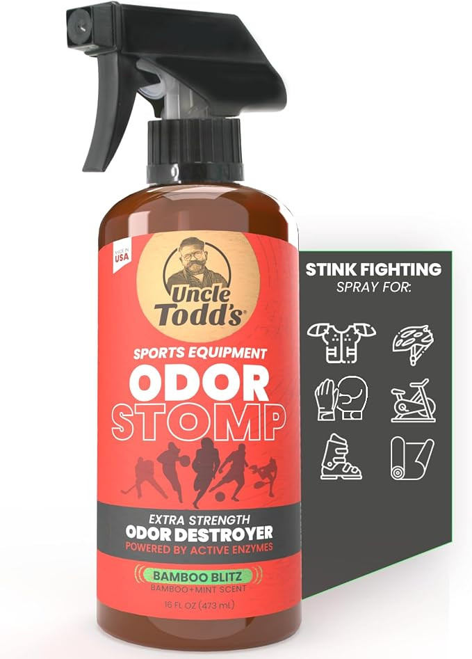 Odor Stomp Sports Equipment Odor Eliminator Spray, Enzyme-Powered, 16oz | Amazon (US)