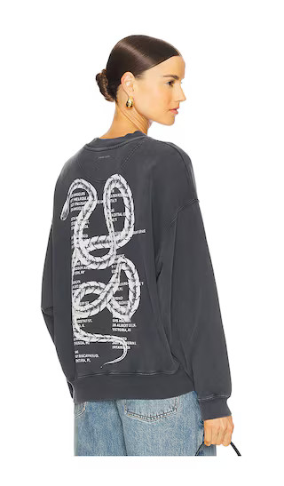 Jaci Sweatshirt Twisted Snake in Washed Black | Revolve Clothing (Global)
