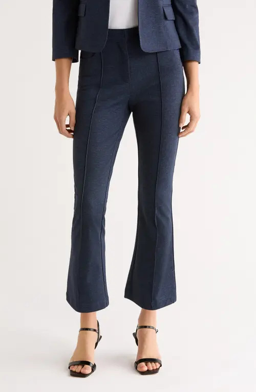 halogen(r) Seamed Crop Flare Pants in Indigo Navy at Nordstrom, Size 0 | Nordstrom