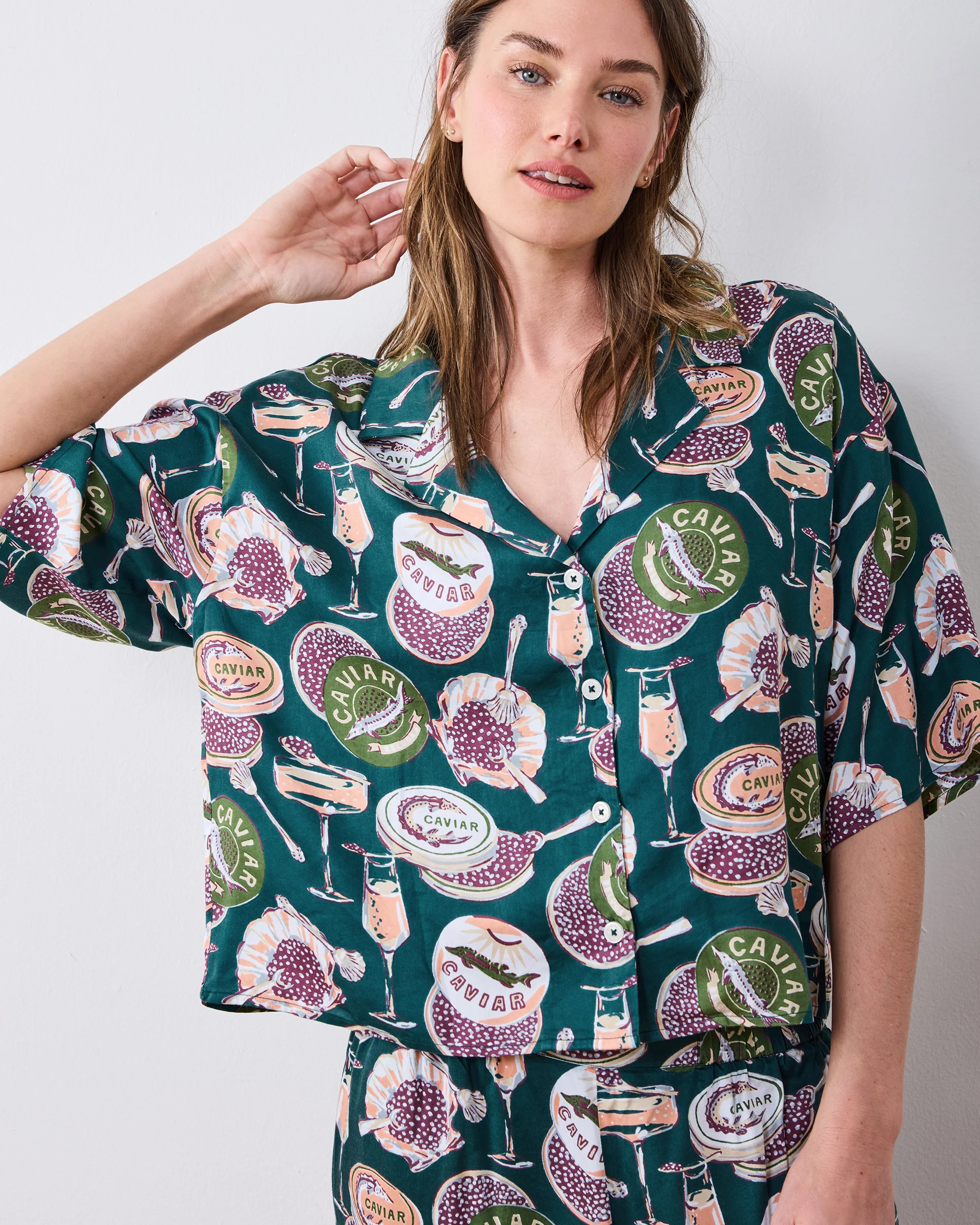 Champagne & Caviar - Eco Satin Wildest Dreams Set - Peacock Feather | Printfresh