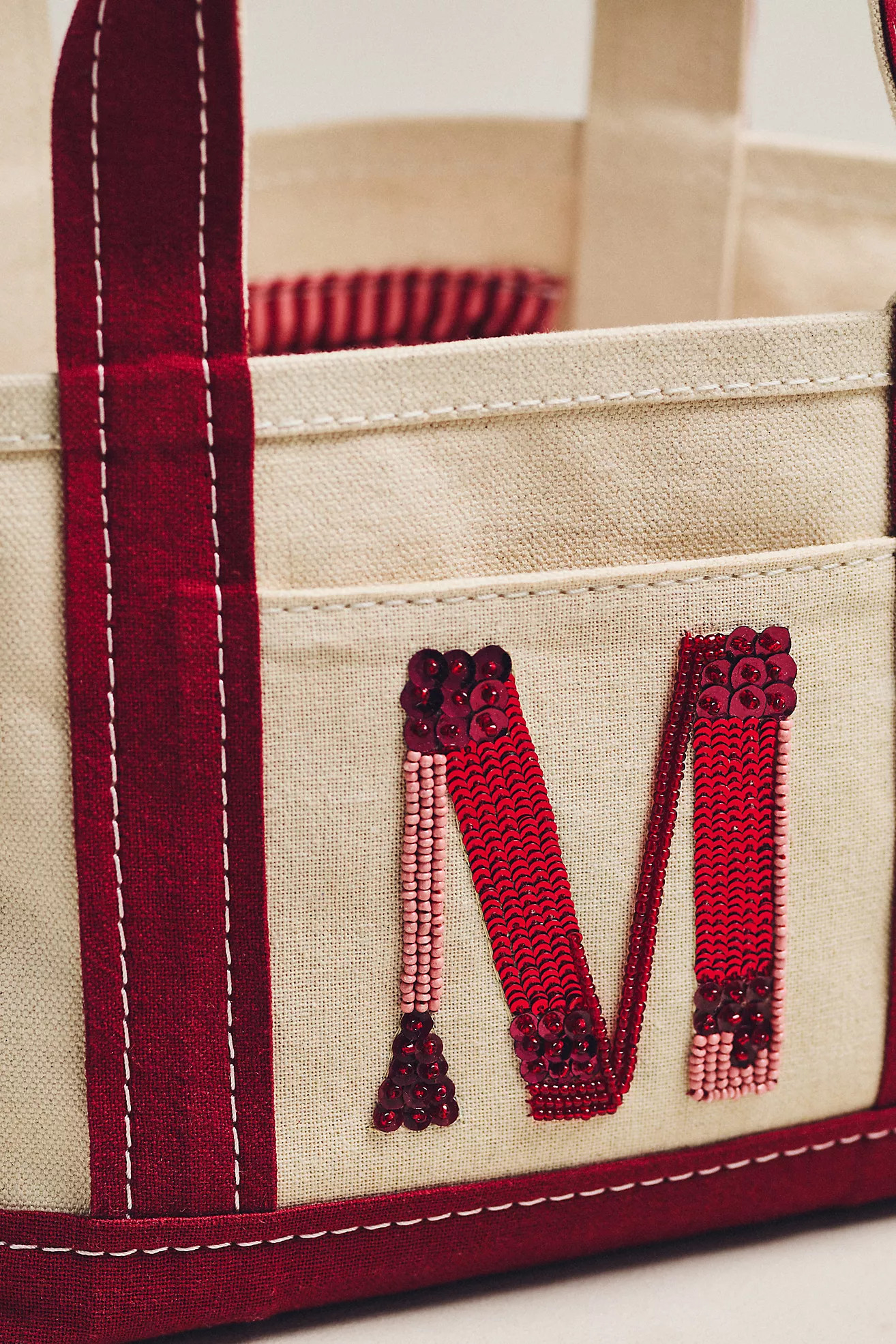 The Hartley Monogram Mini Canvas Tote by Maeve | Anthropologie (US)