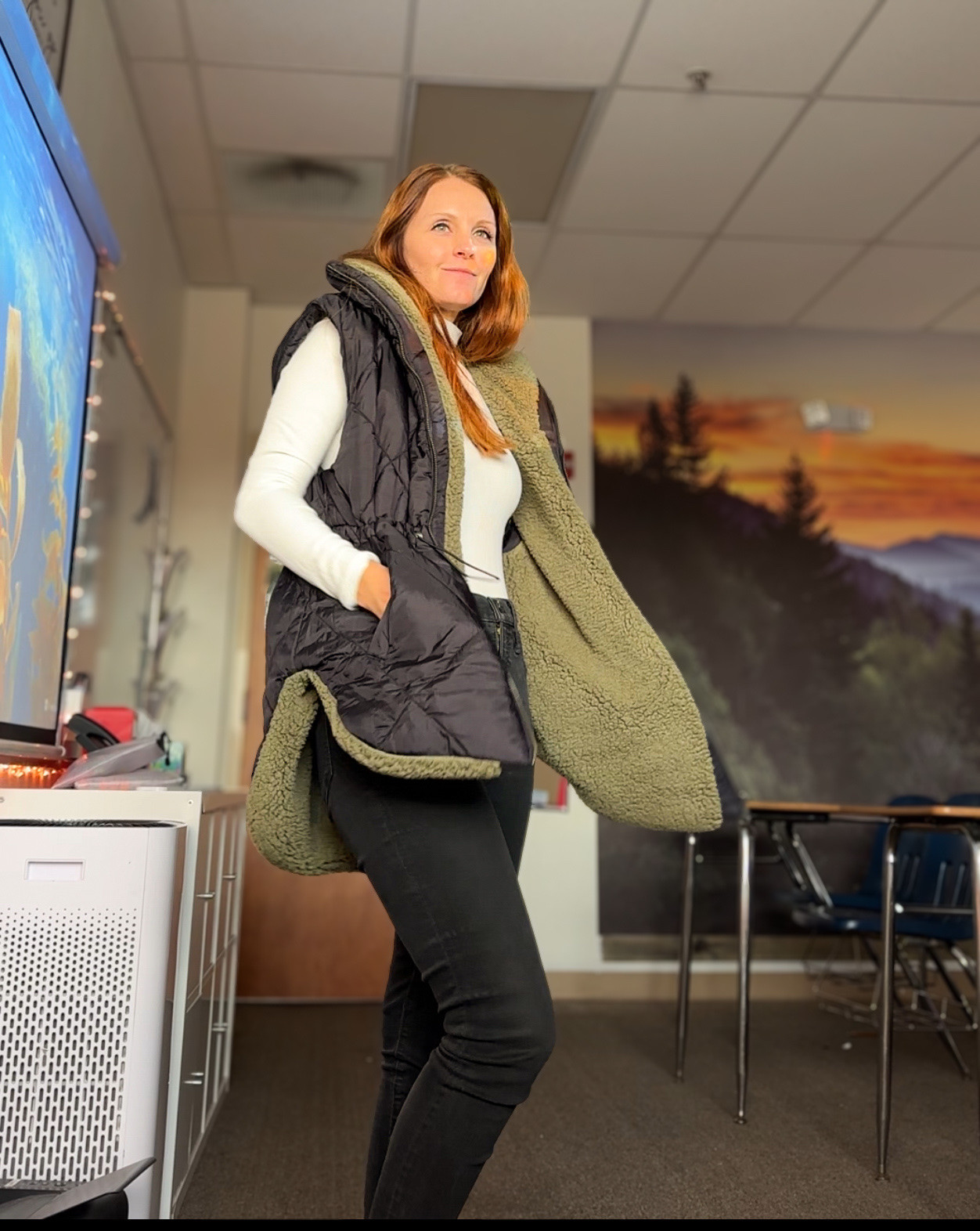 This reversible vest is my first Free People item and I have no regrets. Amazon look alike share tagged, as well!

Reversible Free People Vest: Small
Longsleeve Mock Neck Body Suit: Small
Black Skinny Levi’s: 27

Teacher Outfit
Fall Outfit
Reversible Vest
Granola Aesthetic
Outdoor Aesthetic
Granola Girl Style

#LTKCyberWeek #LTKTravel #LTKWorkwear