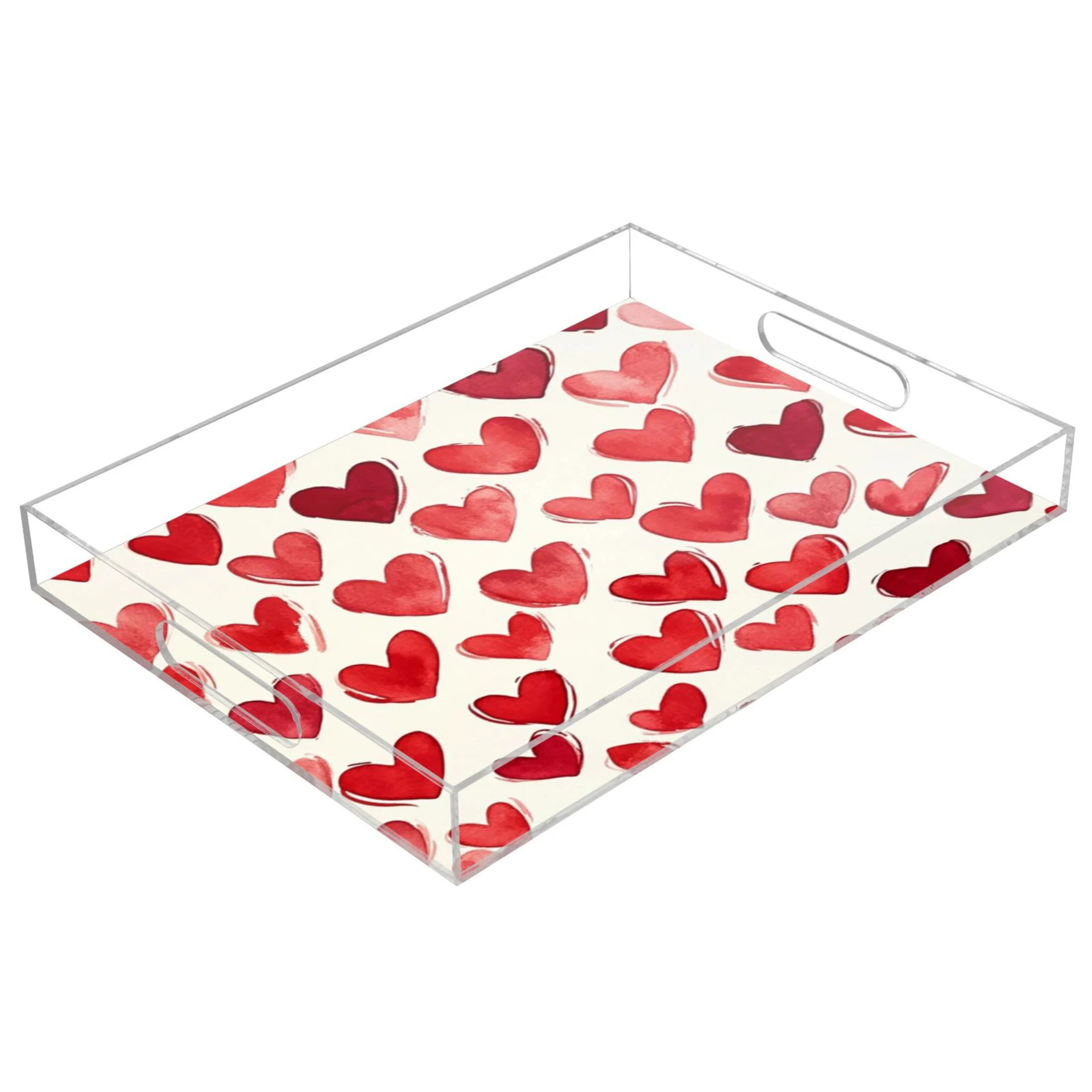 Acrylic Tray 15.7*11.8*1.9 Inch Transparent Tray Food Tray Tea Cup Tray Serving Trays Cosmetics S... | Walmart (US)