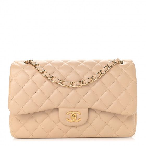 CHANEL

Lambskin Quilted Jumbo Double Flap Beige Clair | Fashionphile