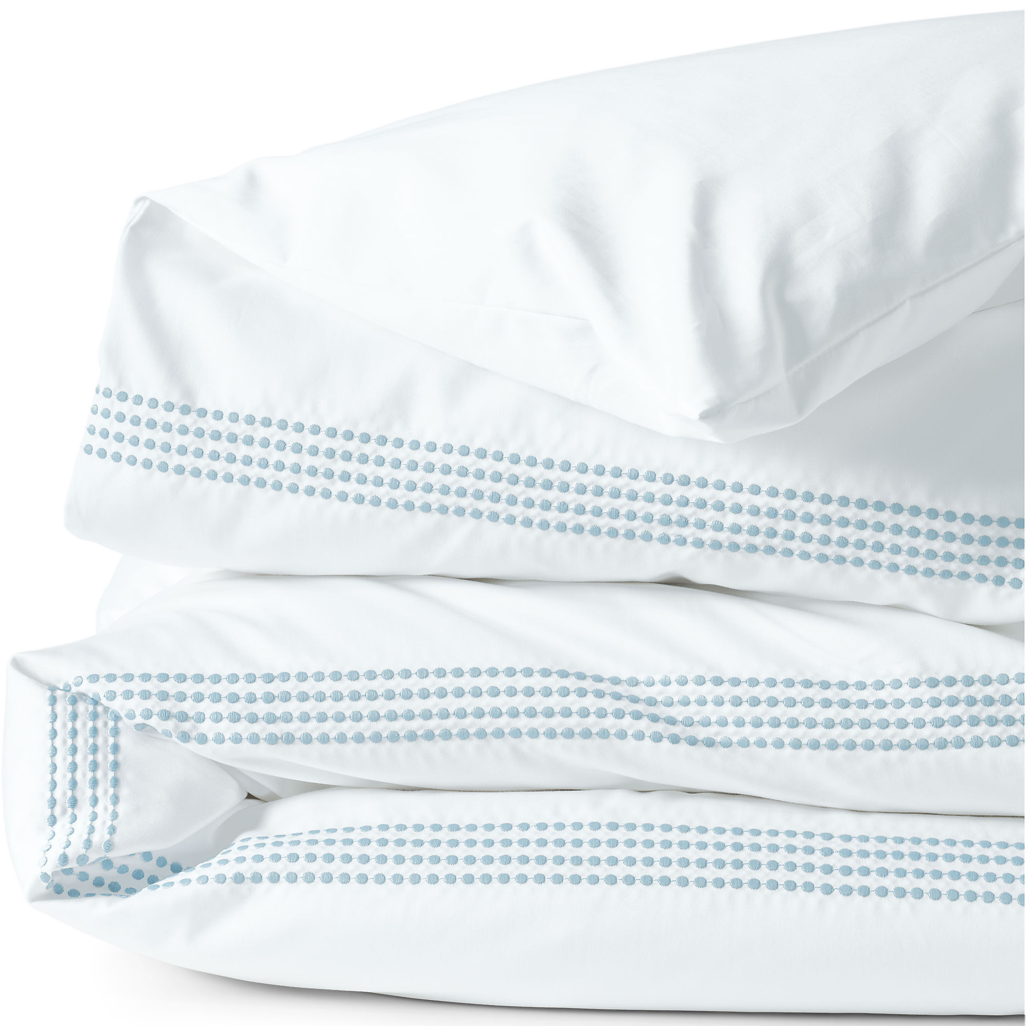 400 Thread Count Premium Supima Cotton No Iron Sateen Embroidered Duvet Bed Cover | Lands' End (US)