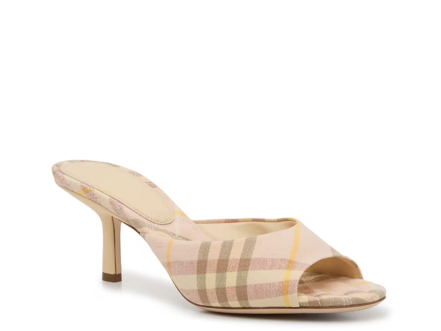 Burberry Mews Sandal | Women's | Light Pink Plaid Print | Size EU 38.5 / US 8.5 | Heels | Sandals | DSW