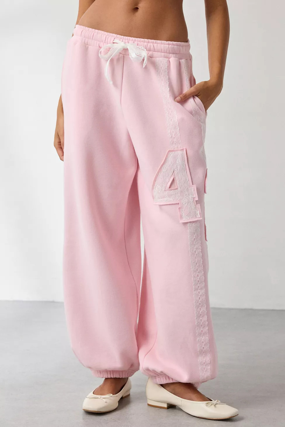 Out From Under Brenda Lace Stripe Jogger Sweatpant | Urban Outfitters (US and RoW)