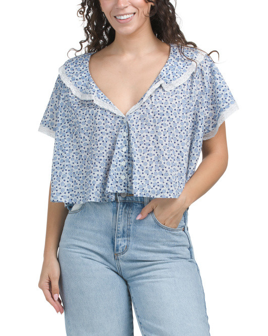 Truly Yours Printed Blouse | TJ Maxx