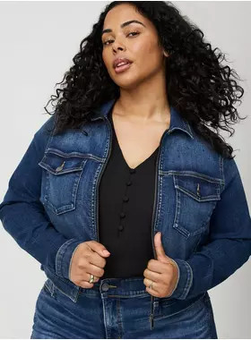 Zip Front Trucker Jacket | Torrid (US & Canada)