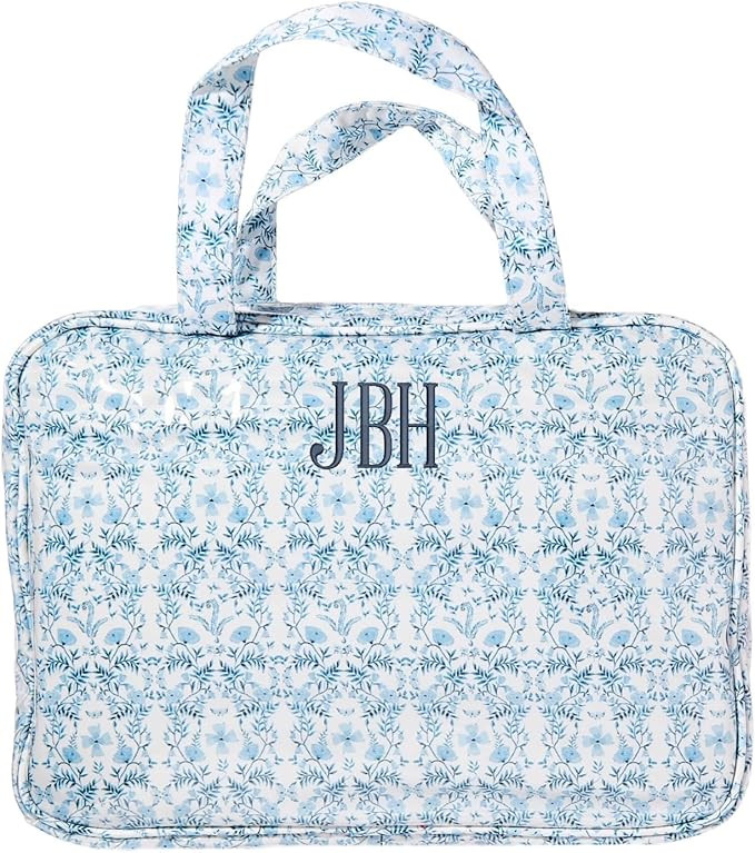 Personalized Hanging Toiletry Bag - Embroidered Travel Organizer for Women, Clear-Coated Makeup B... | Amazon (US)