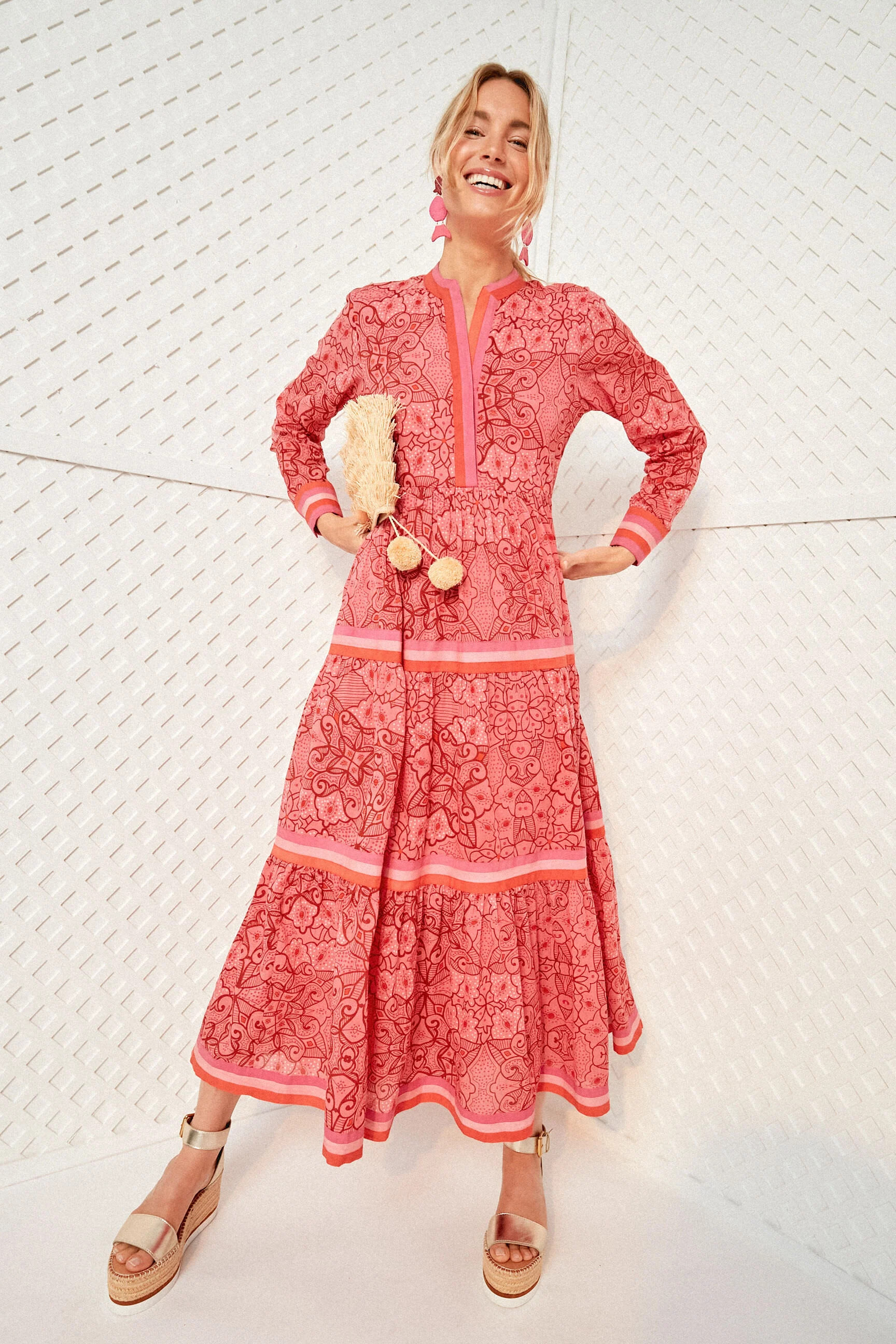 Exclusive Pink Floral Diwali Dress | Tuckernuck (US)
