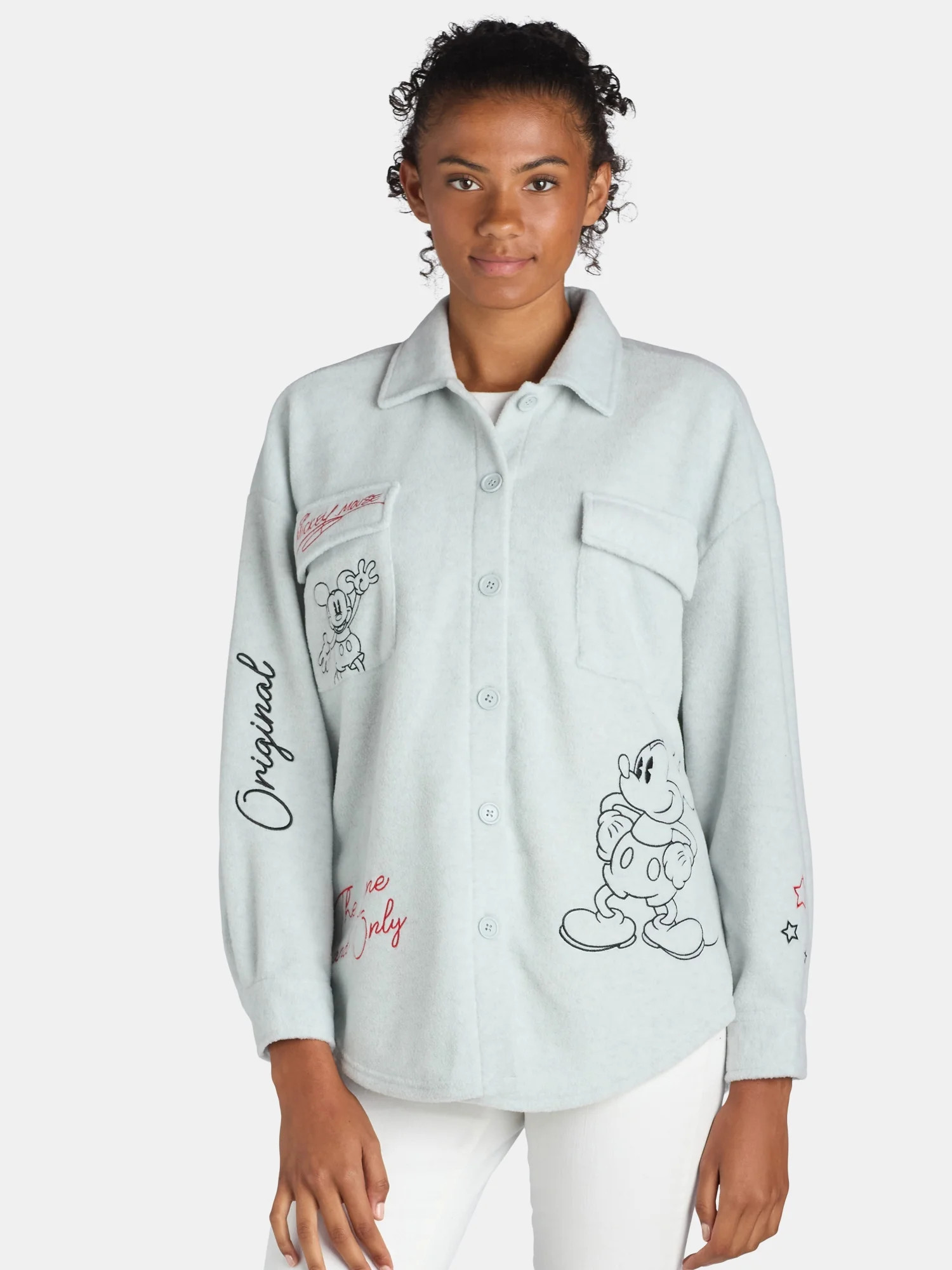 Disney Mickey Mouse Women's Shacket, Sizes XXS-XXL | Walmart (US)