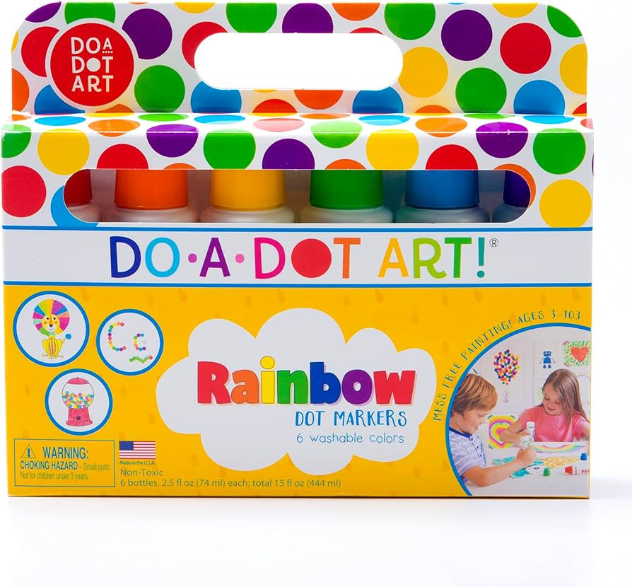 Do A Dot Art! Markers 6-Pack Rainbow Washable Paint Markers, The Original Dot Marker, Activity Cr... | Amazon (US)