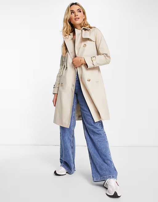 Mango trench coat in beige | ASOS (Global)