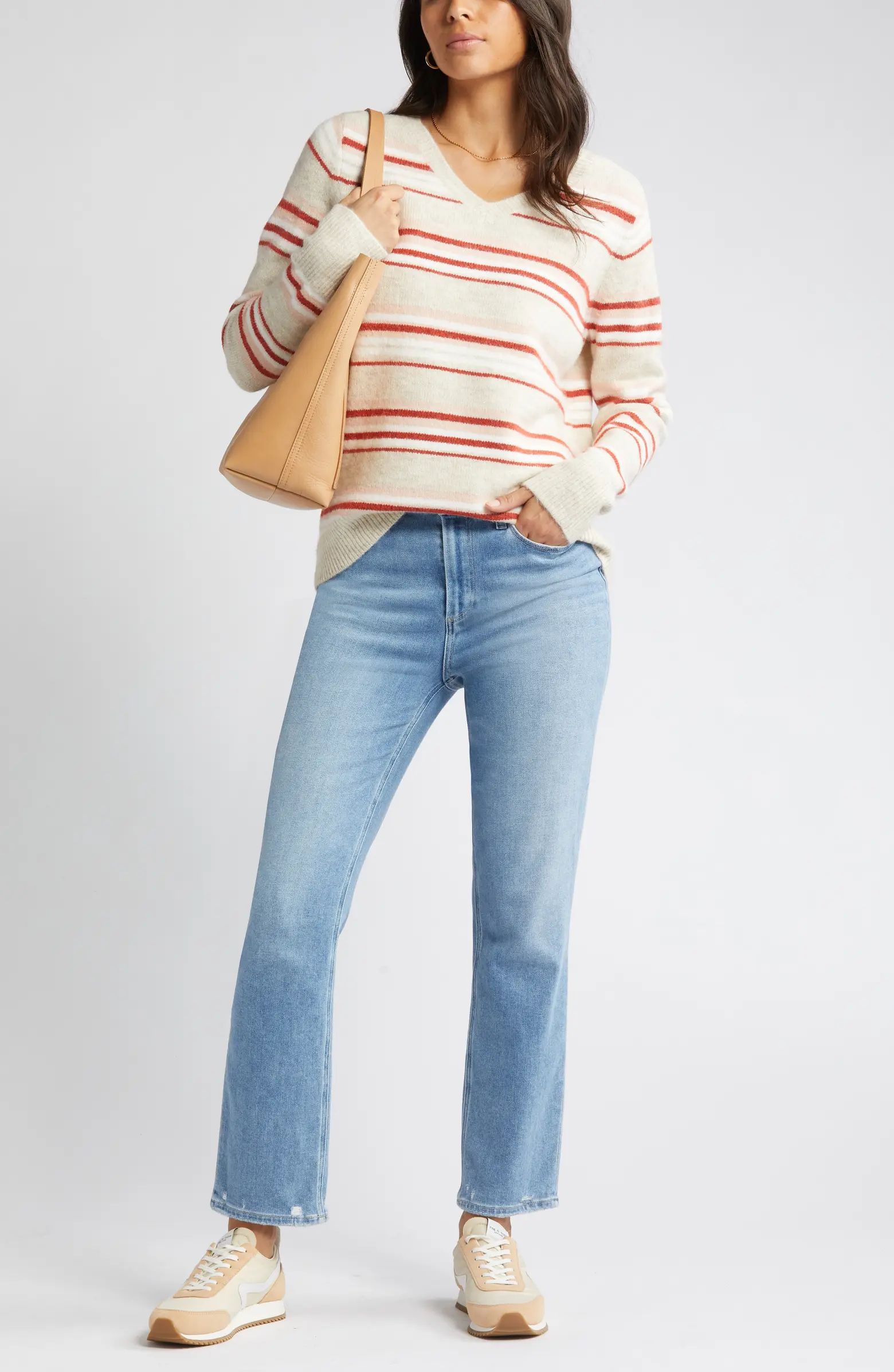 Stripe V-Neck Sweater | Nordstrom