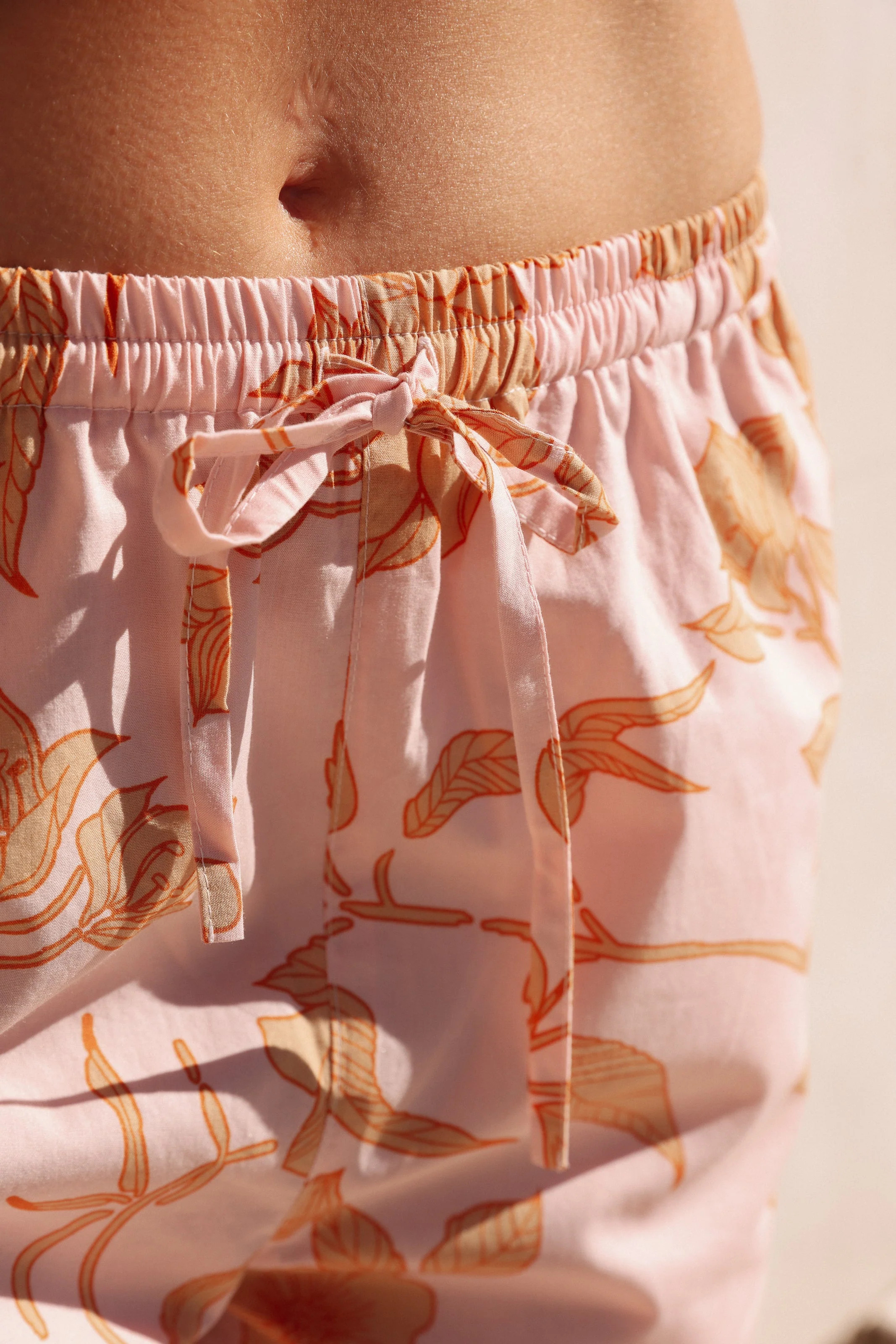 Sophie Pajama Set - Pants - Cotton Modal - Romantic Floral Peach | Piyama US