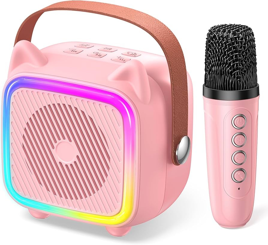 SXH Mini Karaoke Machine for Kids Portable Karaoke Machine with Bluetooth Wireless Microphone and... | Amazon (US)
