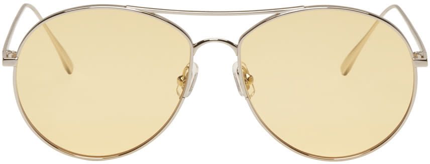 Gentle Monster Silver and Yellow Ranny Ring Sunglasses | SSENSE