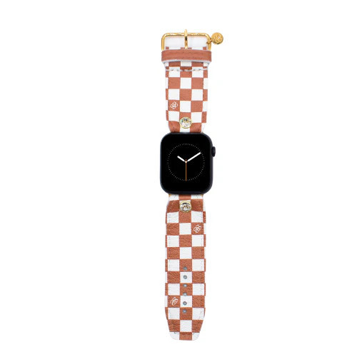 Limited Edition - Cinnamon Mini Checks Sivella Watch Band | Sparkl