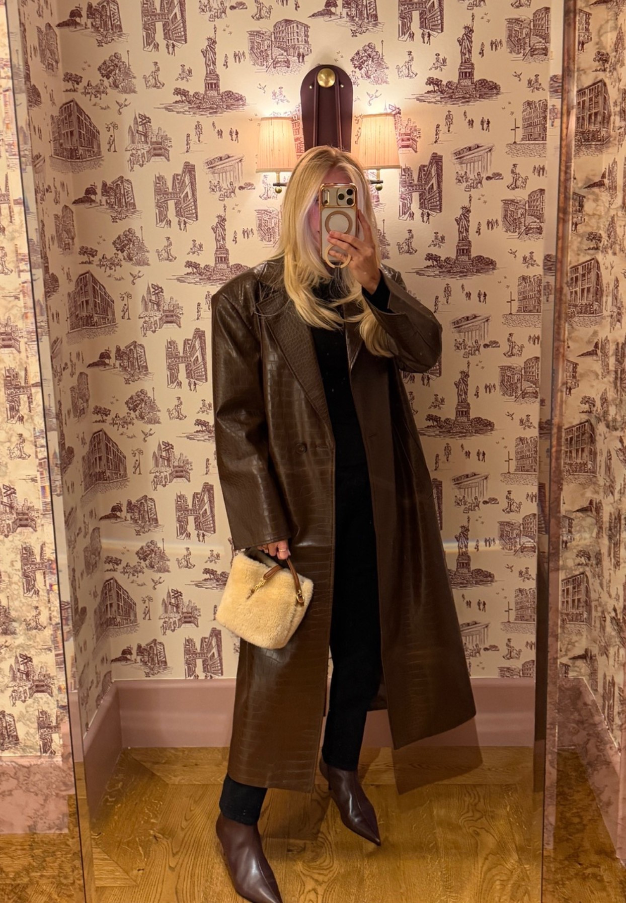 NYC outfit: medium in jacket, 26 in jeans, linking similar tops, boots are true to size!
#kathleenpost

NYC fall outfit, fall fashion, thanksgiving outfit, leather trench, Friendsgiving 

#LTKHoliday #LTKSeasonal #LTKootd