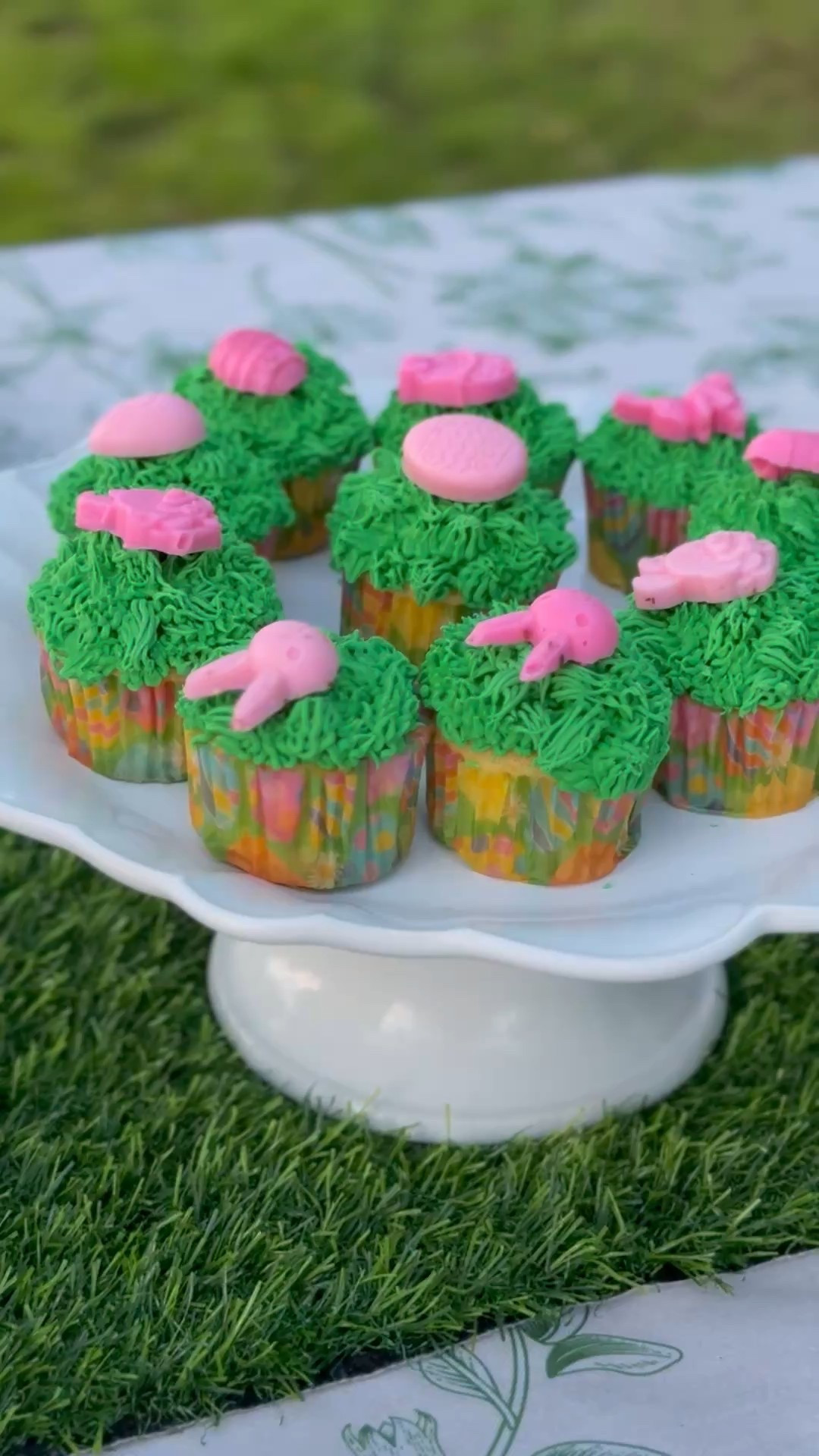 Easter dessert idea! Love these festive Easter cupcakes with homemade pink Easter candies made using melted wafers and a silicone mold! 💗

#LTKParties #LTKSeasonal #LTKHome
