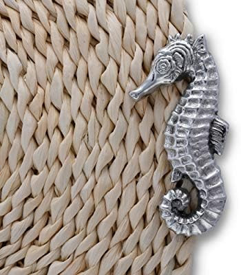 Arthur Court Twisted Seagrass Placemats with Metal Sea Horse Medallion - Set of 4 16 inch Diamete... | Amazon (US)