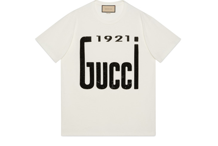Gucci - Crystal '1921 Gucci' cotton T-shirt | Gucci (US)