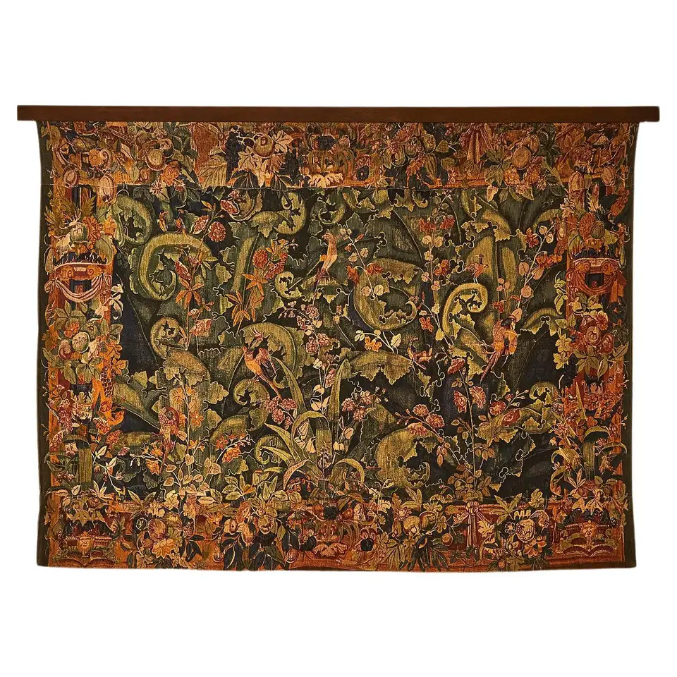 Verdure Tapestry in the Manner of D'art De Rambouillet Ateliers | 1stDibs