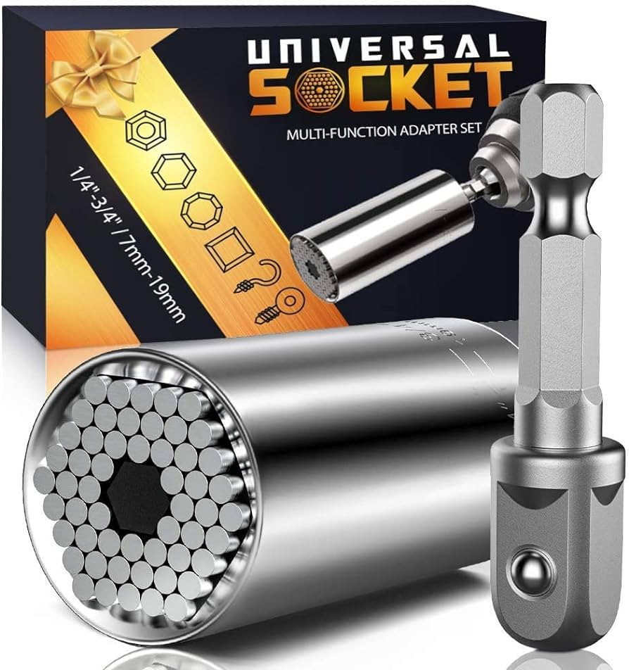 Stocking Stuffers for Men Super Universal Socket Tools Gifts for Men, Grip Set with Power Drill A... | Amazon (US)