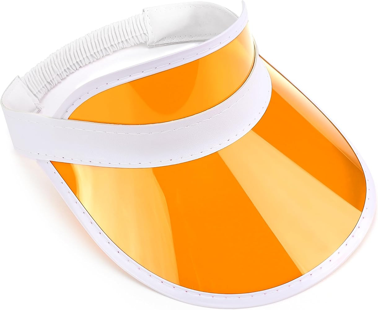 Retro Neon Visor Poker Hat - Clear Sunvisor for Golf, Stag Parties, and Poker Games - Stylish and... | Amazon (US)