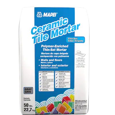 MAPEI Ceramic 50-lb Gray Thinset Tile Mortar | Lowe's