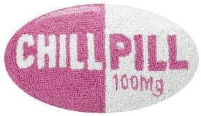 Peking Handicraft - Chill Pill 9"x16" Pillow (Pink) - 30HRS1964EC16OB | Amazon (US)