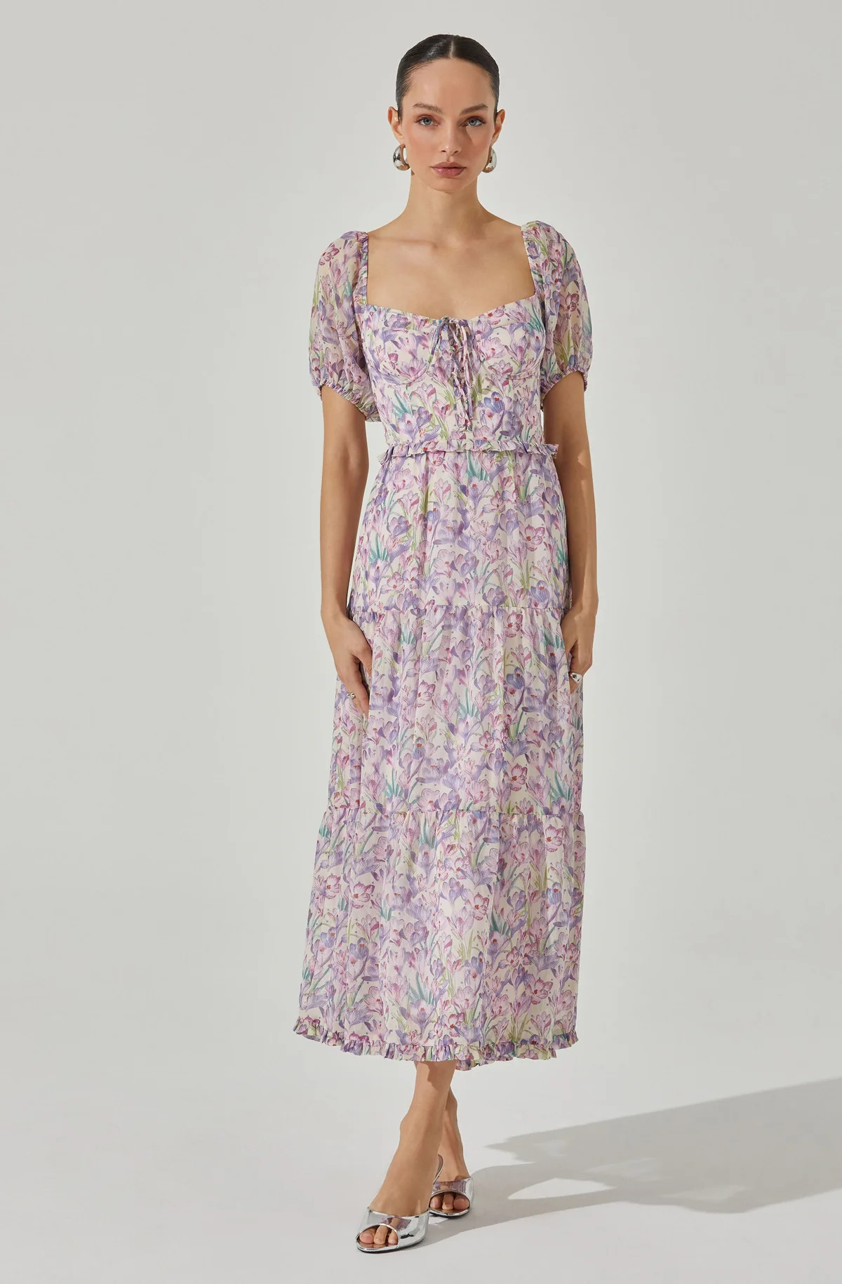 Bustier Puff Sleeve Midi Dress | ASTR The Label (US)