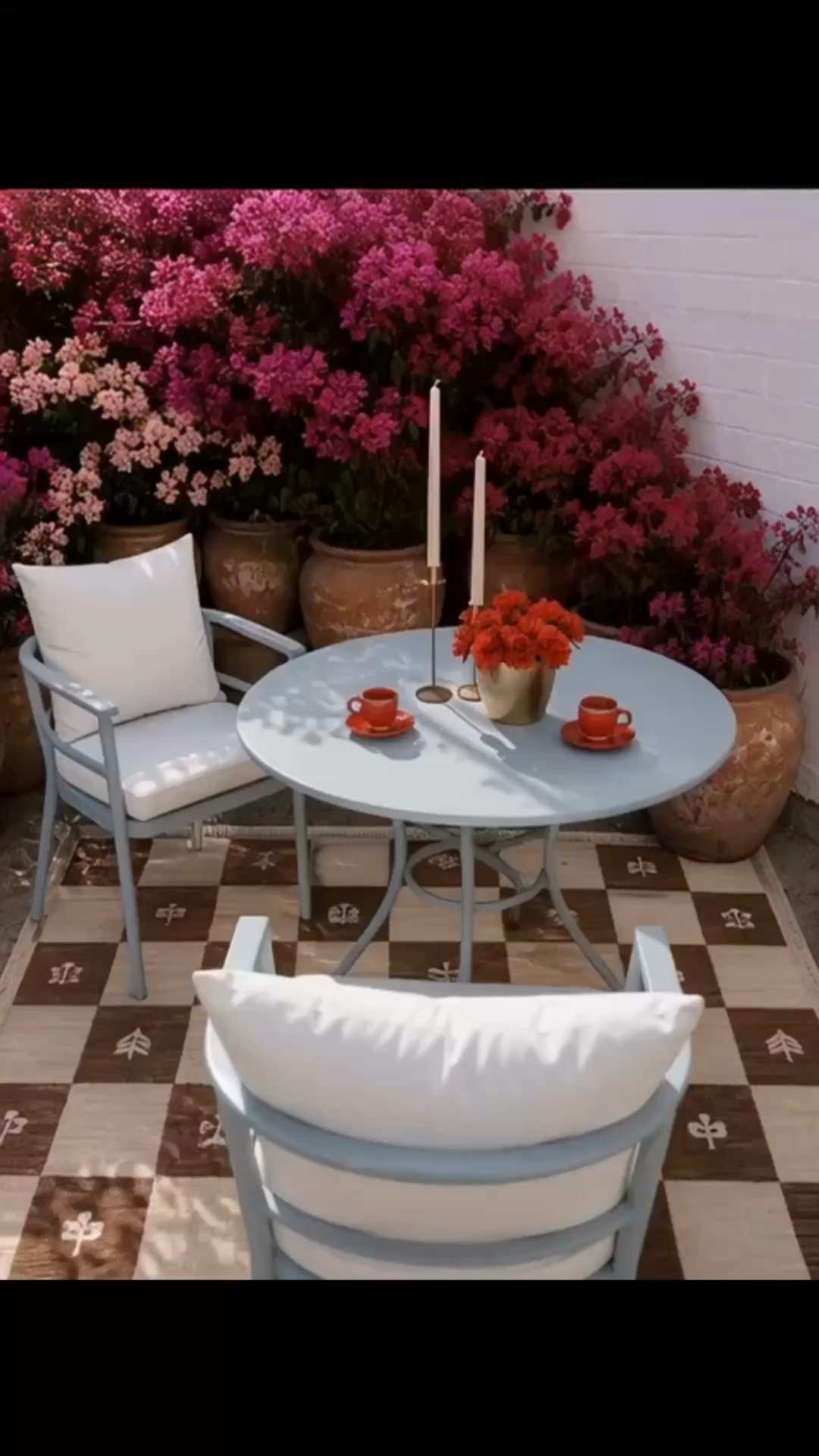Morning coffee, but make it coastal chic ☕️ A light blue outdoor dining set, geometric rug, and that perfect pop of red from the espresso moment and floral arrangement—proof that your backyard can feel just as styled as your interiors. Memorial Day Sale is on.

#serenalily #outdoordiningtable #outdoordiningchair #geometricrug #espressocup #coffeecorner #outdoorliving #backyardideas #coastalchic #patioinspo #flowerarrangement #ltkhome #memorialdaysale

#LTKdayinmylife #LTKHome #LTKSaleAlert