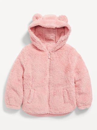Sherpa Critter Zip Hoodie for Toddler Girls | Old Navy (US)