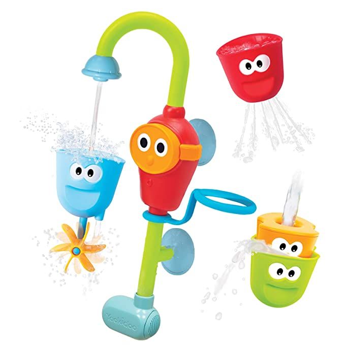 Yookidoo Toddler Bath Toy - Flow N Fill Spout - Three Stackable Play Cups and Water Spray Spout f... | Amazon (US)