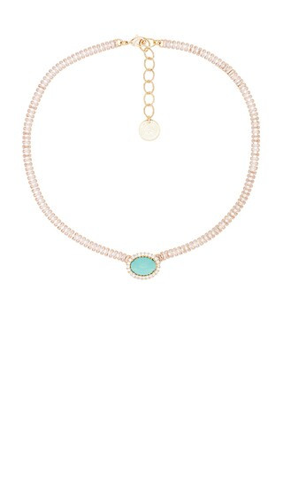 Vintage Style Necklace in Cyan & Crystal & Gold

        
            Anton Heunis
        
     ... | Revolve Clothing (Global)
