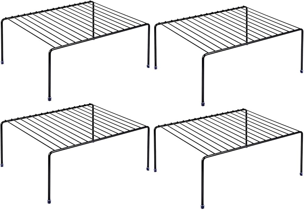 yaenoei Set of 4 - Kitchen Storage Shelf Rack (13.1 x 10.2 Inch)/Plastic Feet - Medium - Steel Me... | Amazon (US)