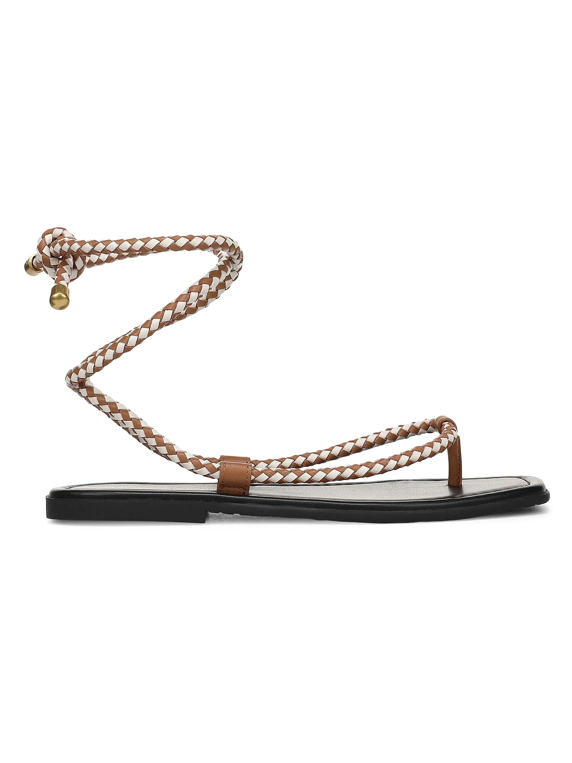 Carmina Woven Cord Ankle-Wrap Sandals | Saks Fifth Avenue