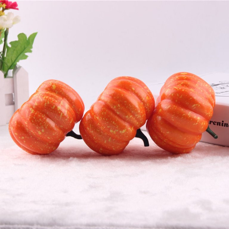8.5cm Artificial Fake Foam Pumpkins Decorative, for Halloween Thanksgiving Wedding Harvest, Orang... | Walmart (US)
