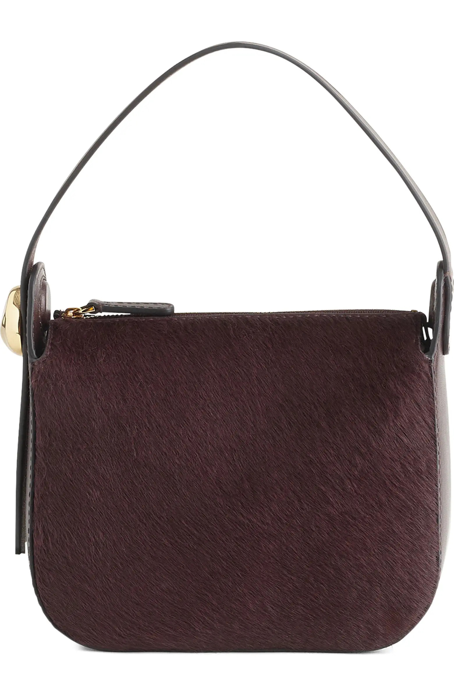 The Sculpted Metal Genuine Calf Hair Wristlet Bag | Nordstrom