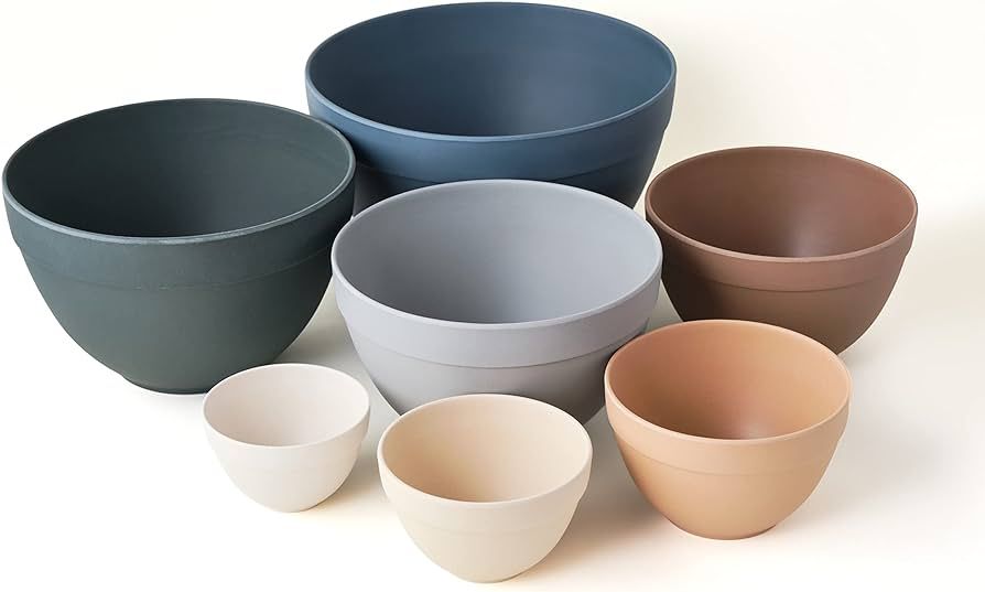 Bamboozle Nesting Bowls Set – Mixed Neutrals | Mixing Bowl Set for Serving, Baking, Made of Sus... | Amazon (US)