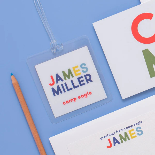 Camp Bag Tag - Blue | Joy Creative Shop