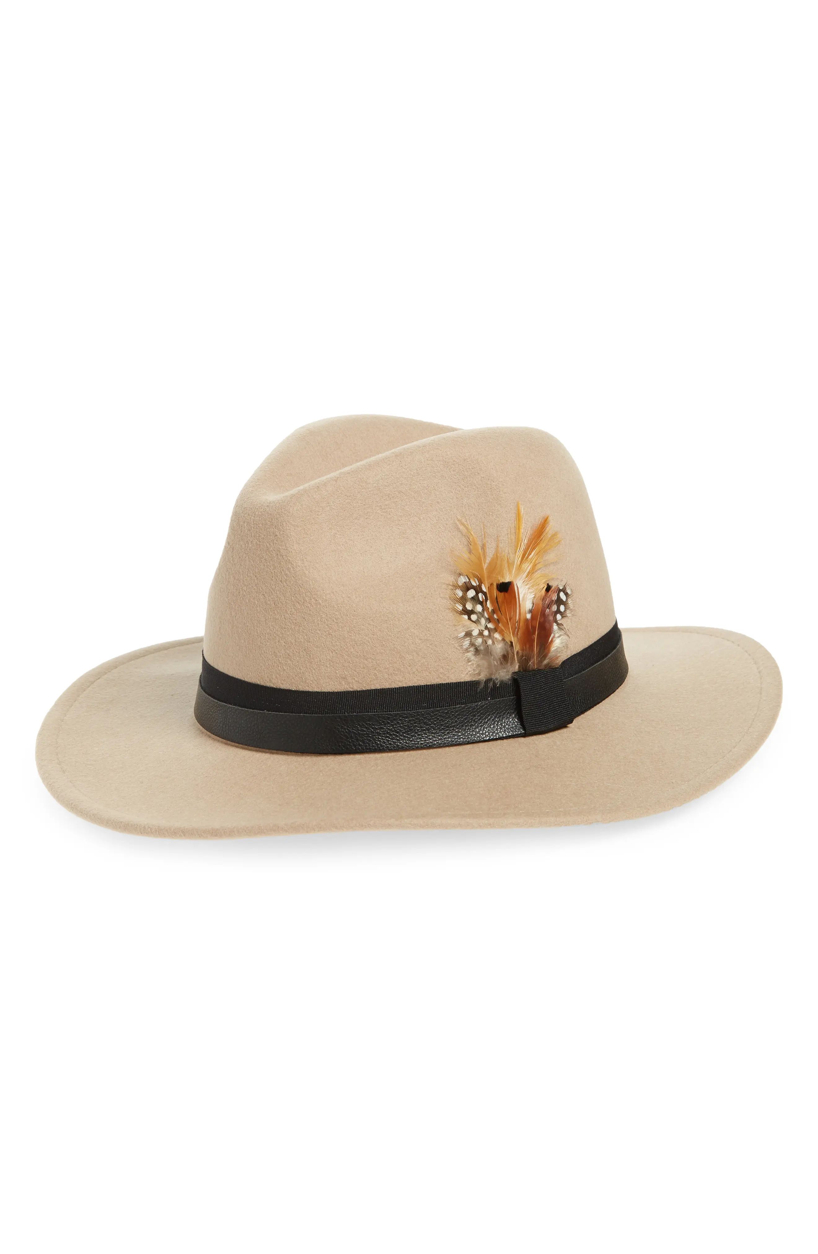 Treasure & Bond Feather Trim Panama Hat | Nordstrom