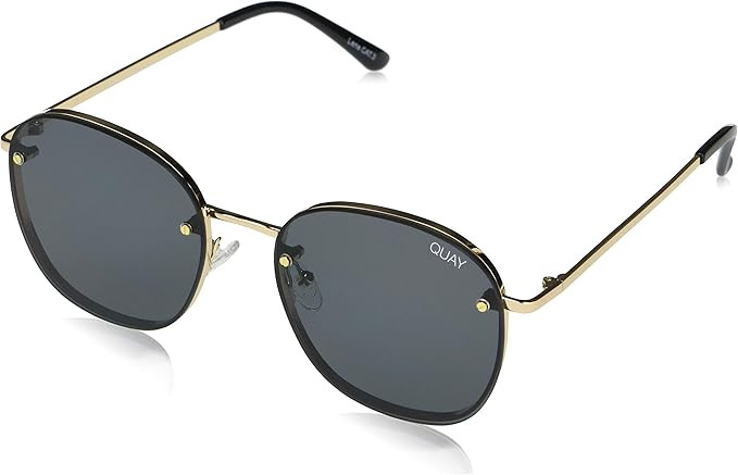 QUAY AUSTRALIA Jezabell Rimless Gold/Smoke One Size | Amazon (US)
